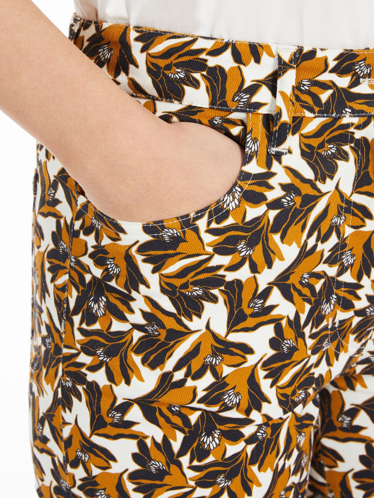 Stretch cotton drill trousers