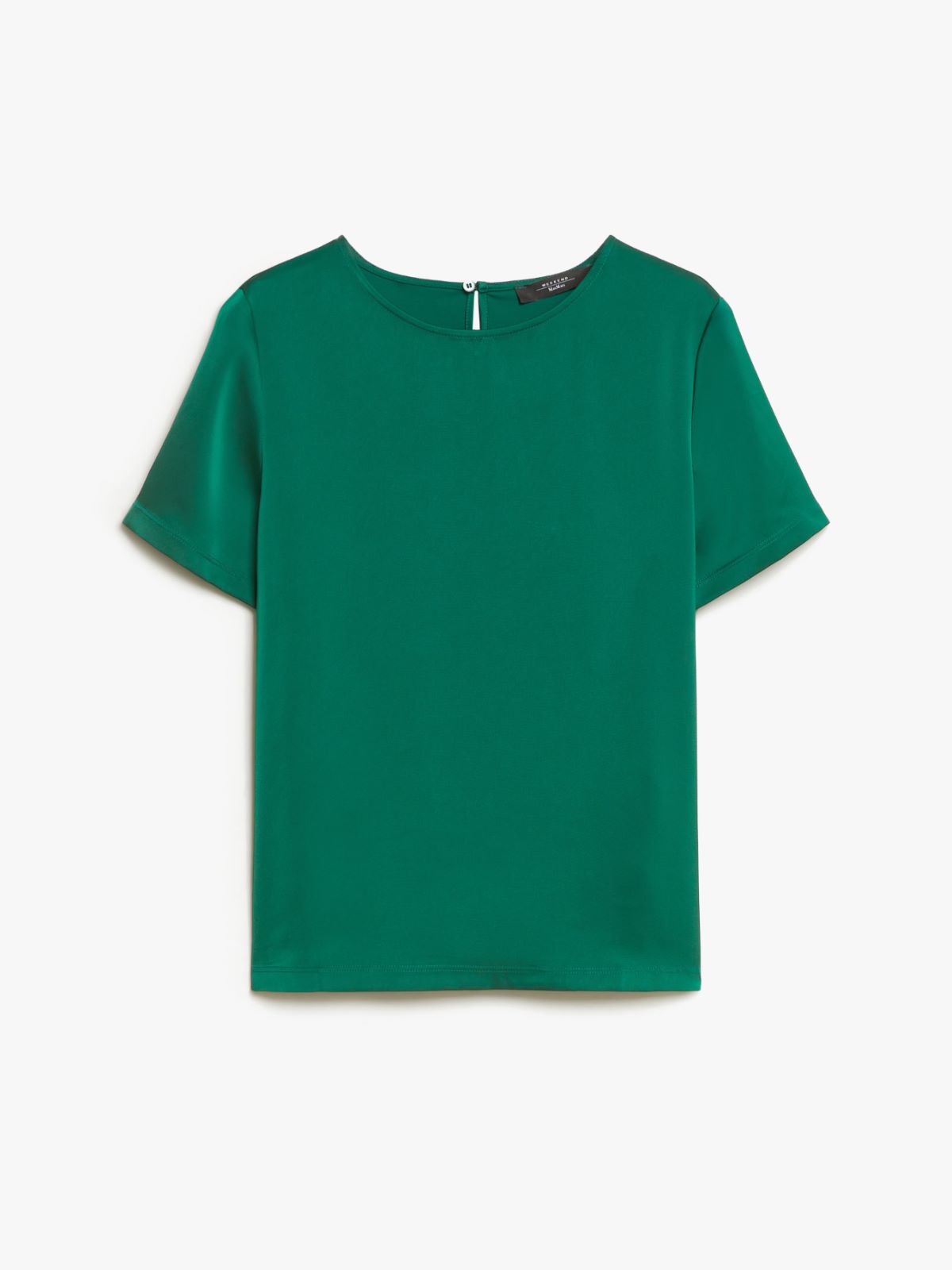 Satin and jersey T-shirt