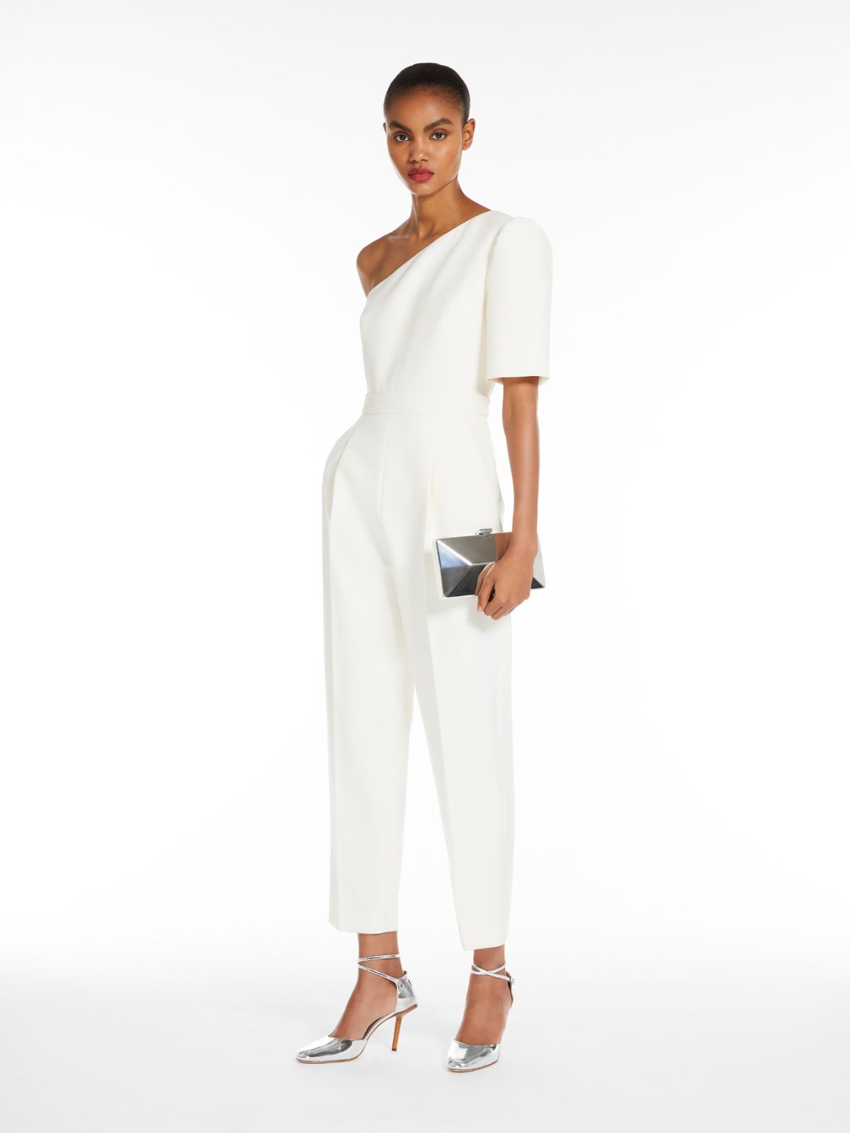 One-shoulder cady jumpsuit