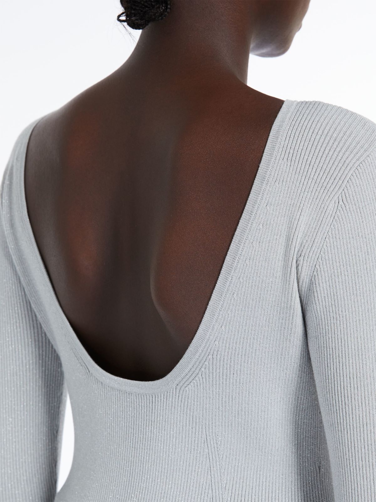 Viscose and lurex yarn sweater