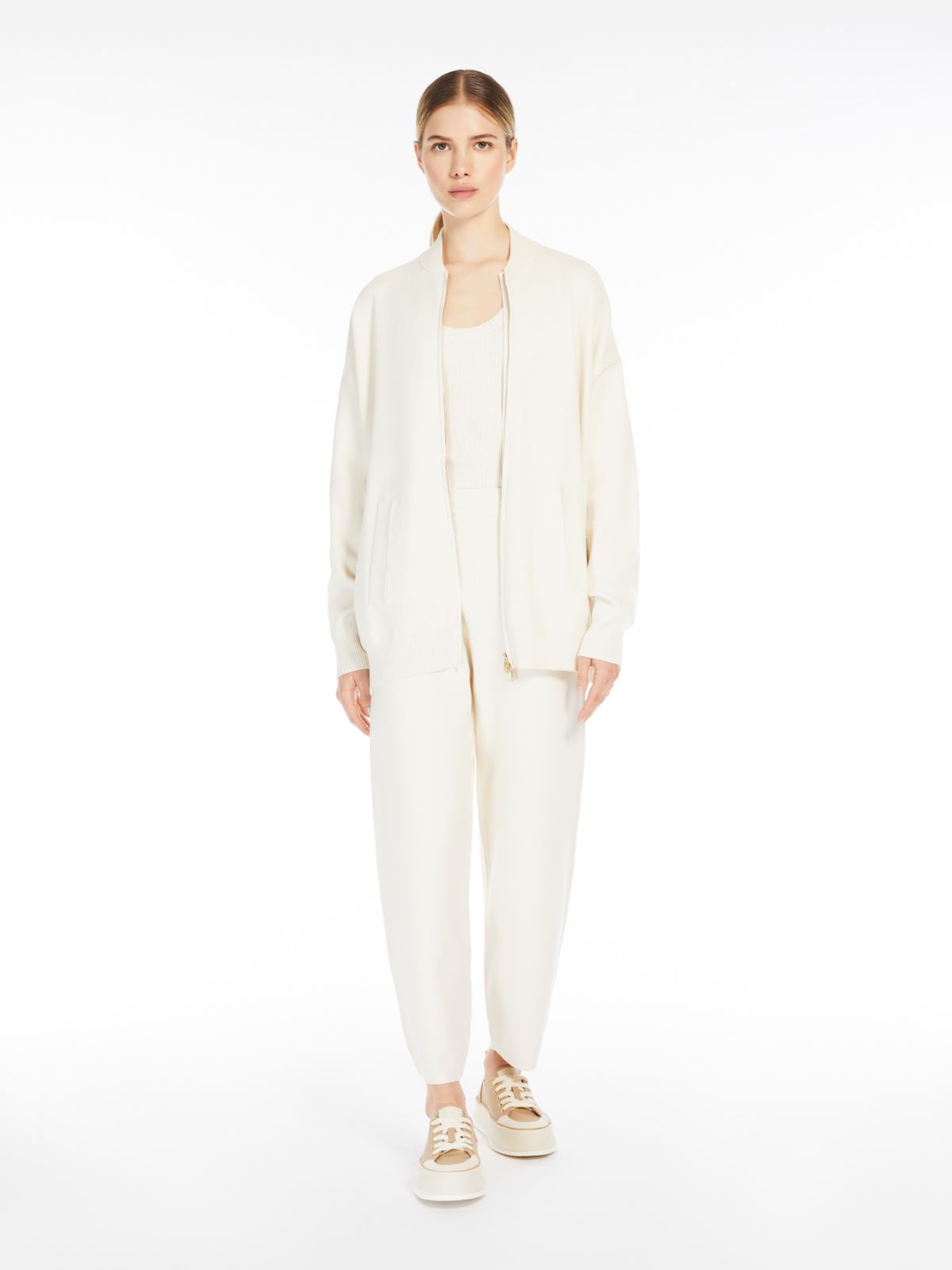 Viscose knit bomber jacket