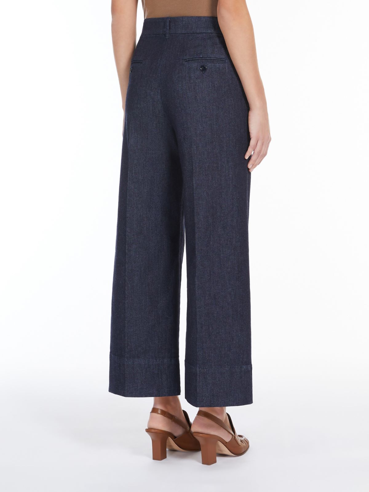 Stretch denim trousers
