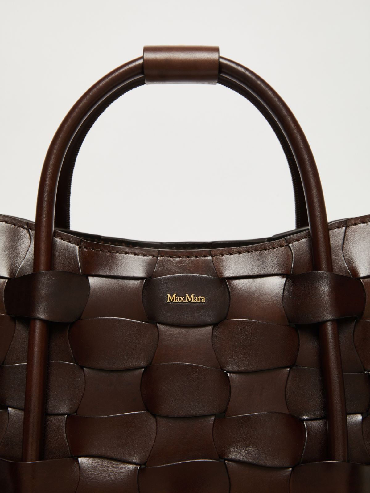 Woven leather small Marine bag