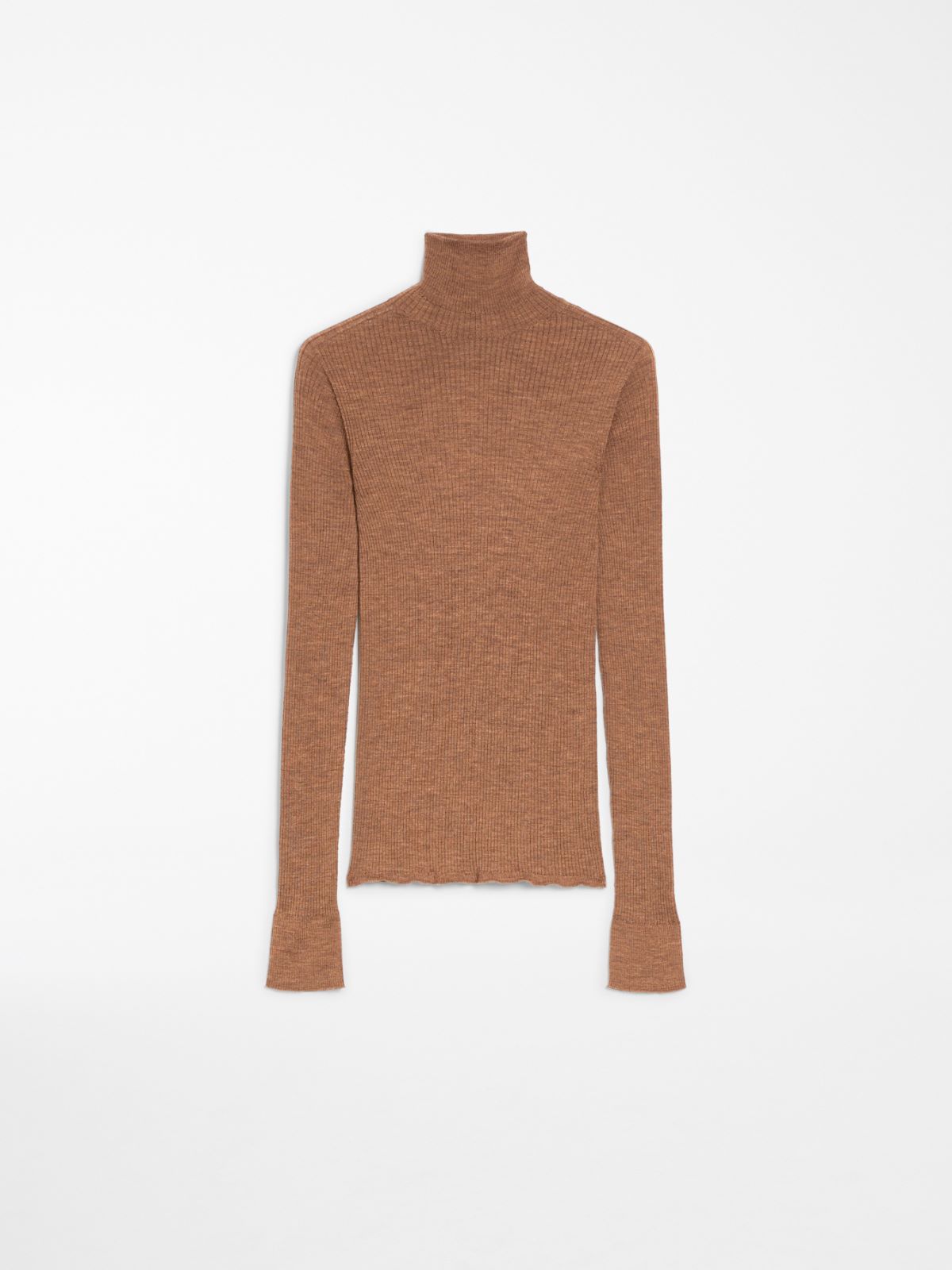 Pure wool mock polo-neck sweater