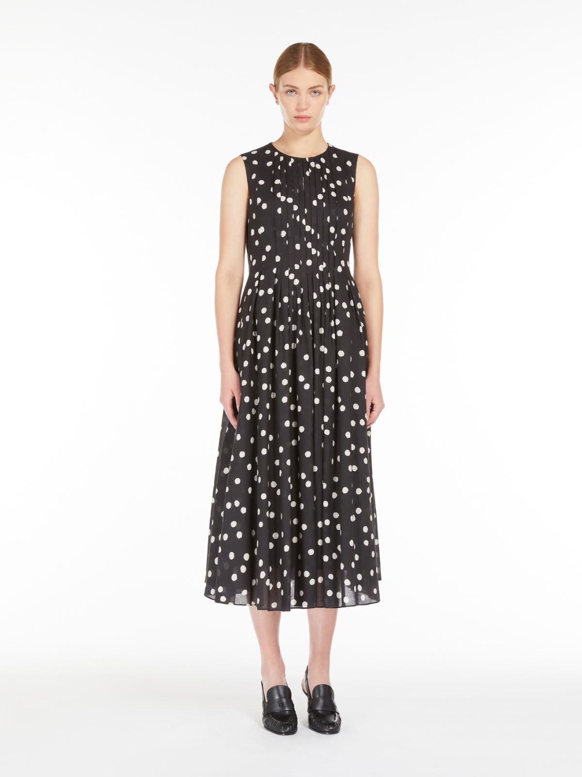 Printed cotton voile dress