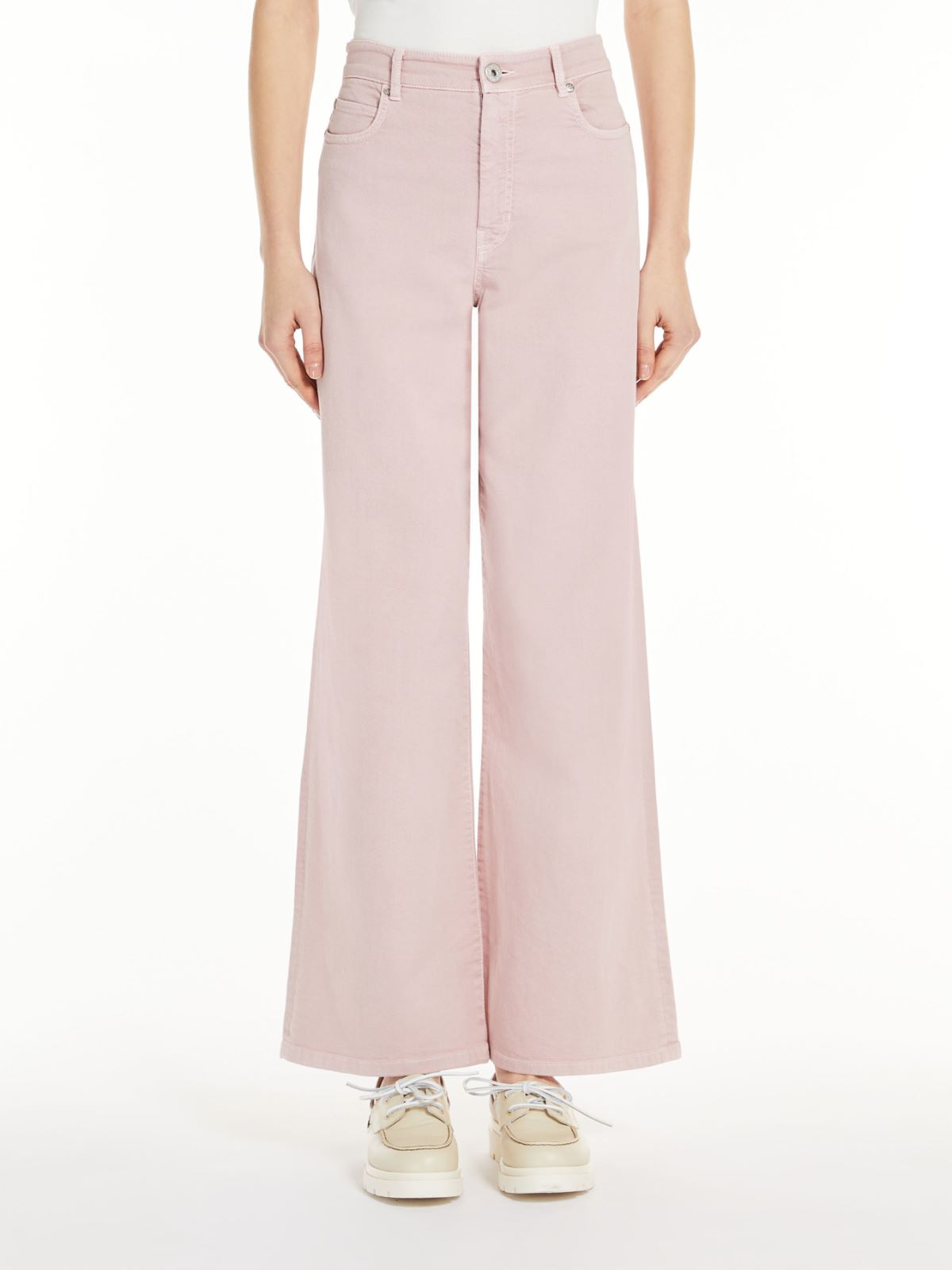Cropped cotton trousers