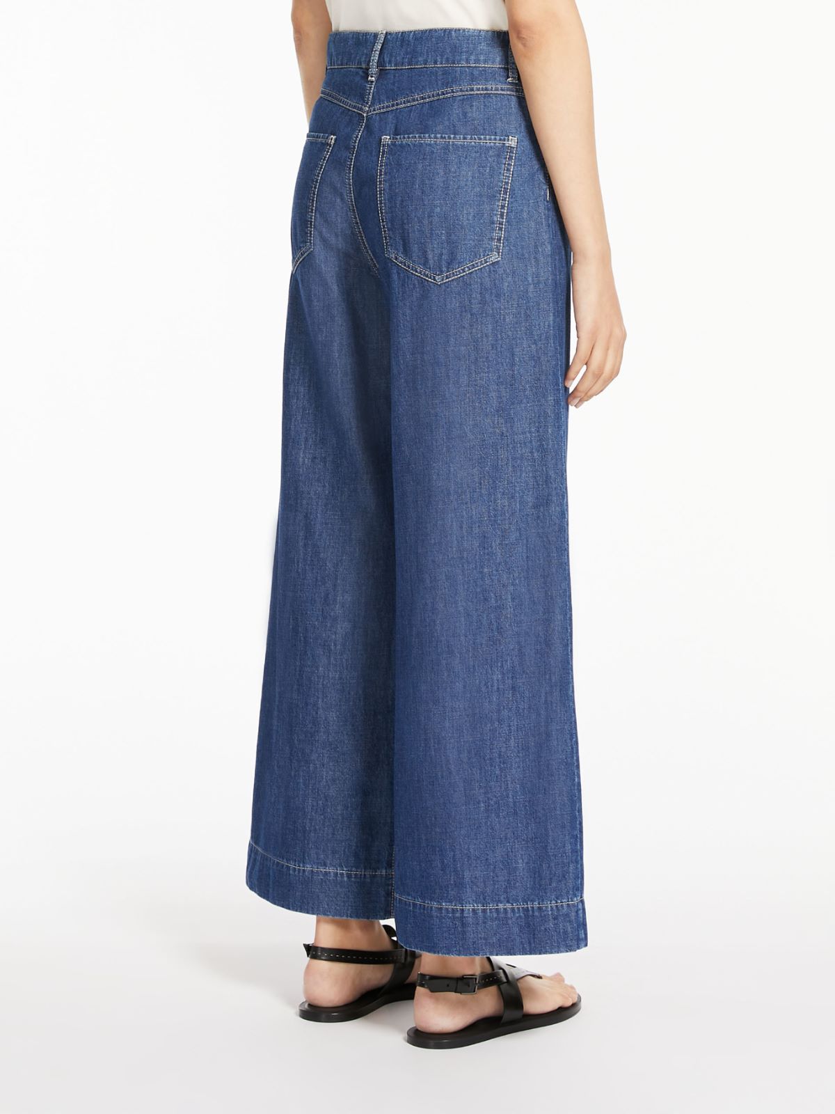 Straight denim trousers