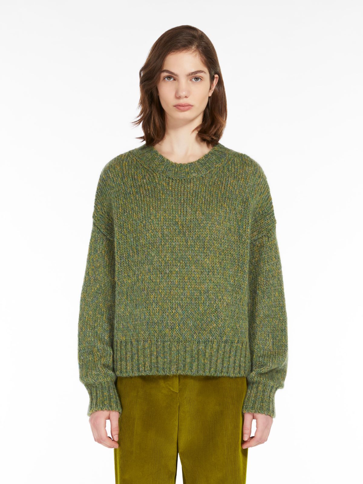 Mohair chiné yarn sweater
