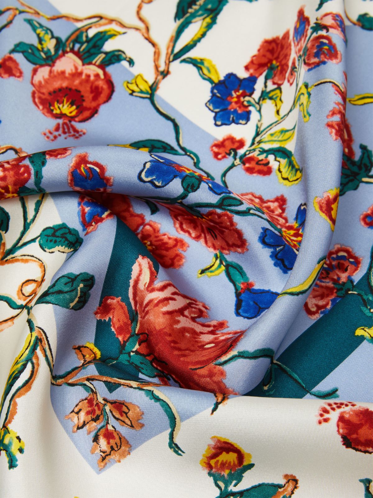 Printed silk maxi pocket square