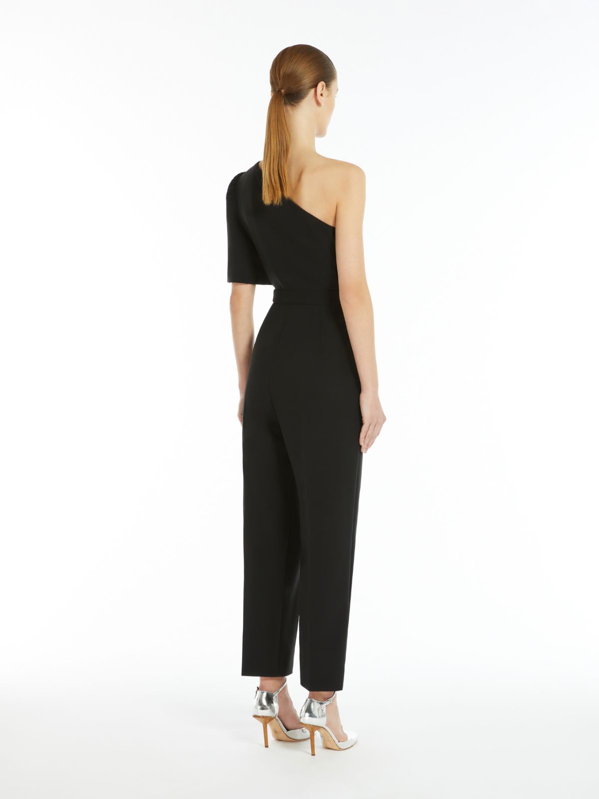 One-shoulder cady jumpsuit