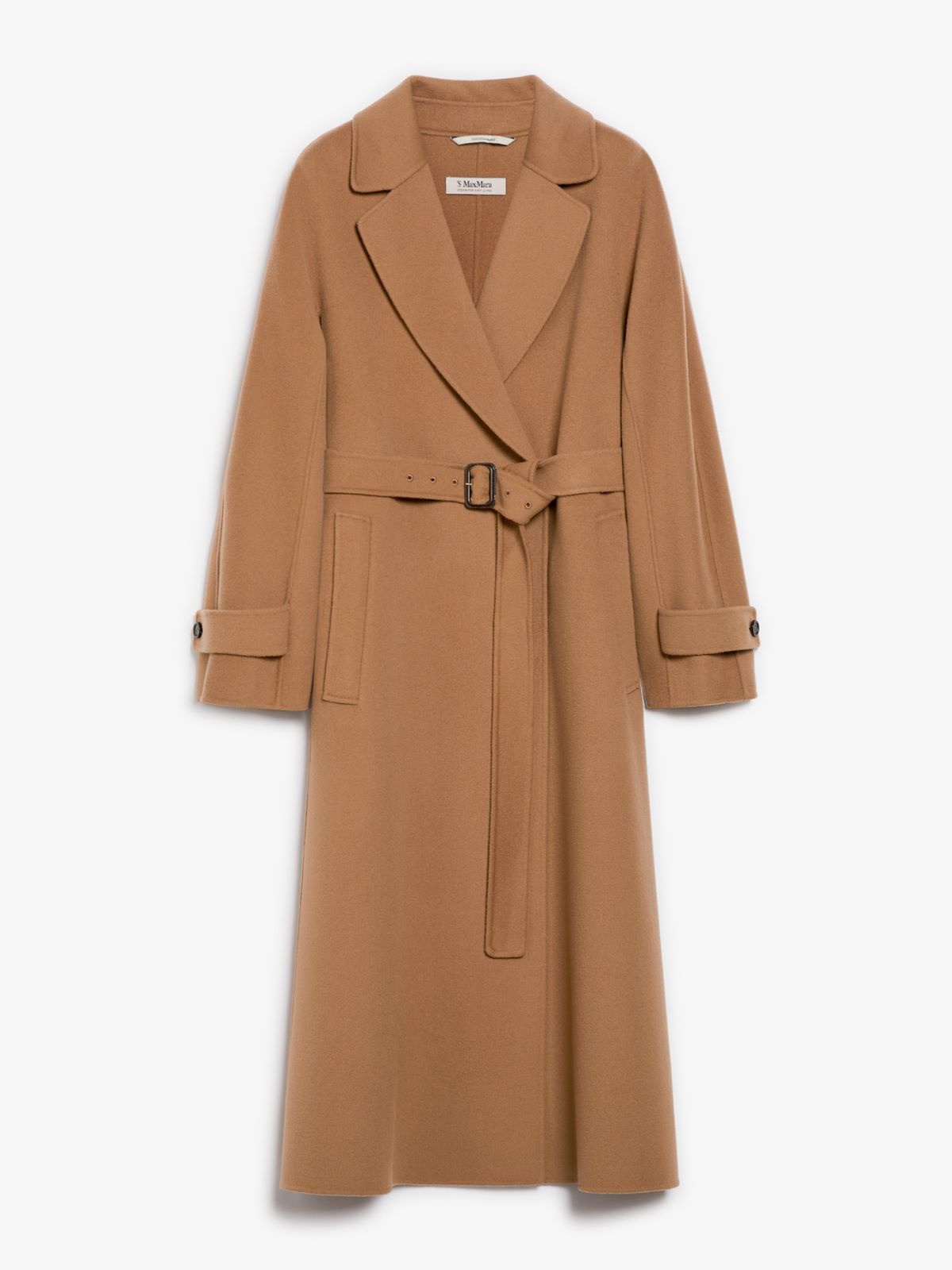 Flared wool coat