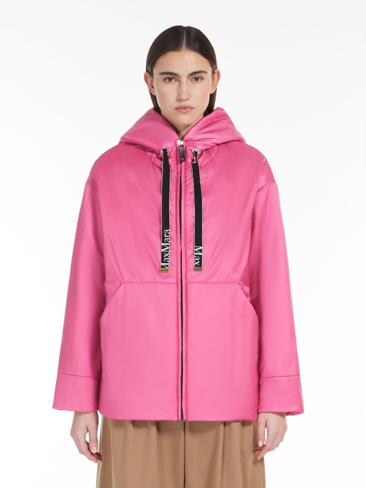 Technical canvas padded sweatshirt