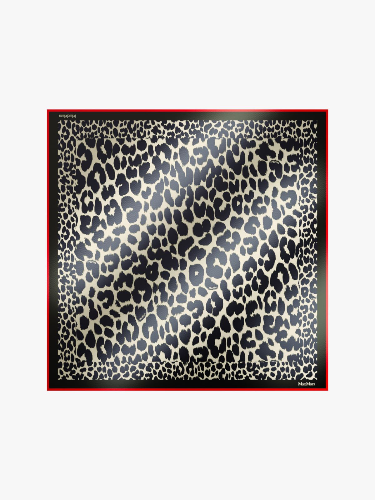 Printed silk square foulard