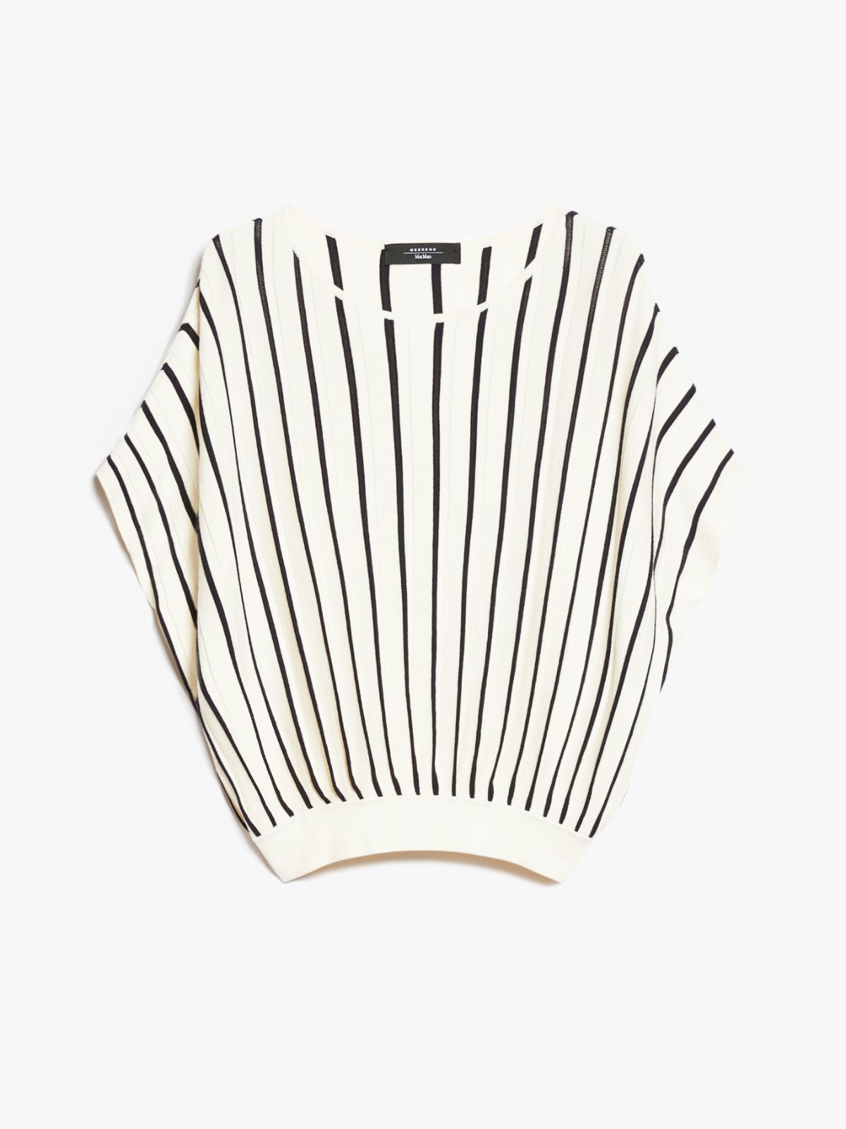 Pleated stretch viscose sweater