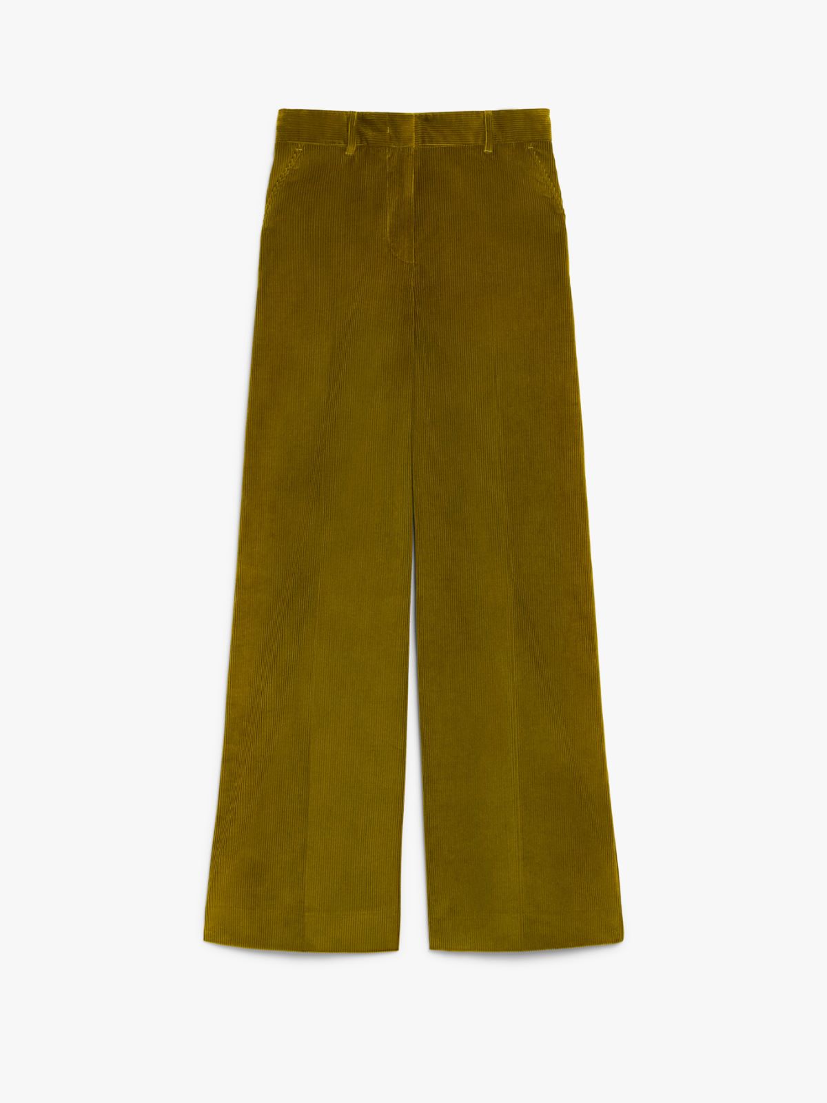 Wide-leg velvet trousers