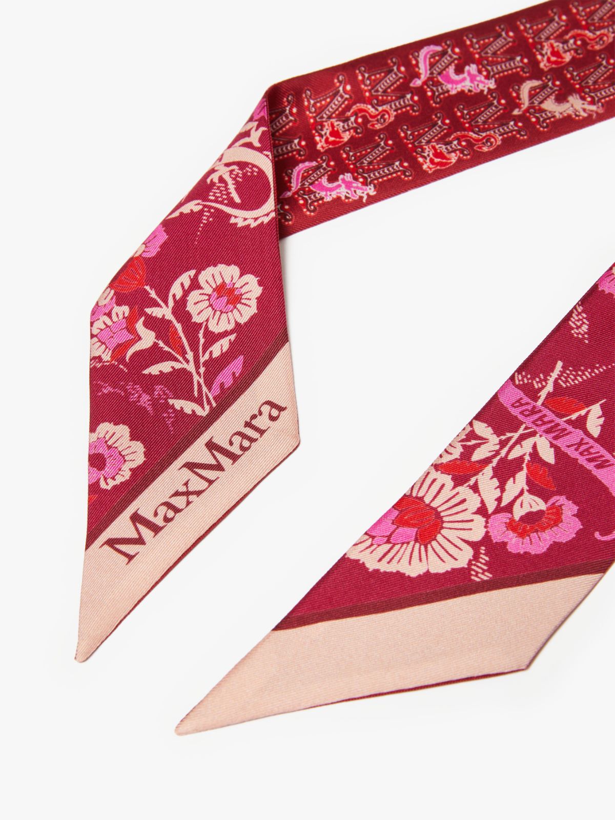 Printed silk bandeau