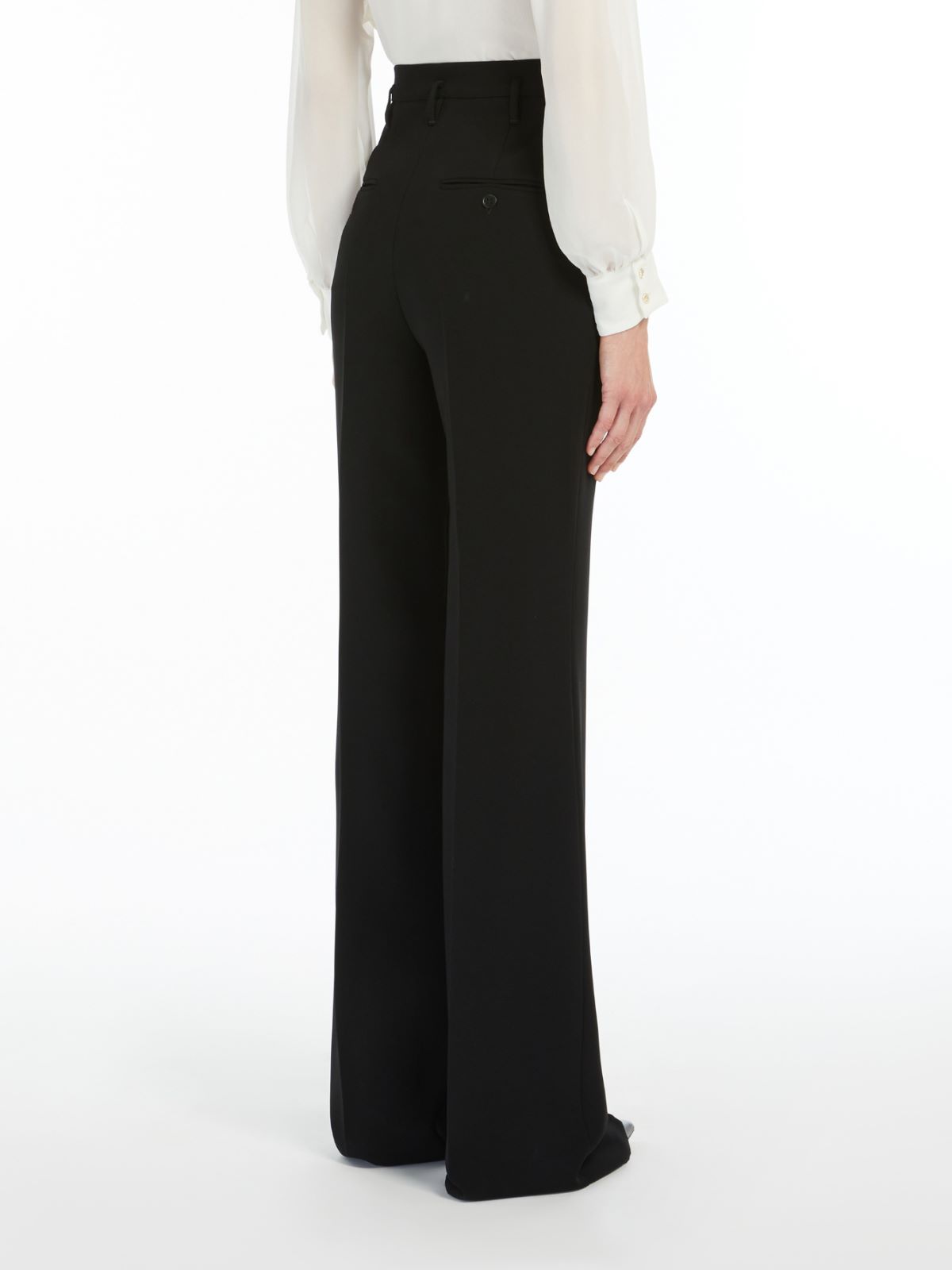 Flared cady trousers