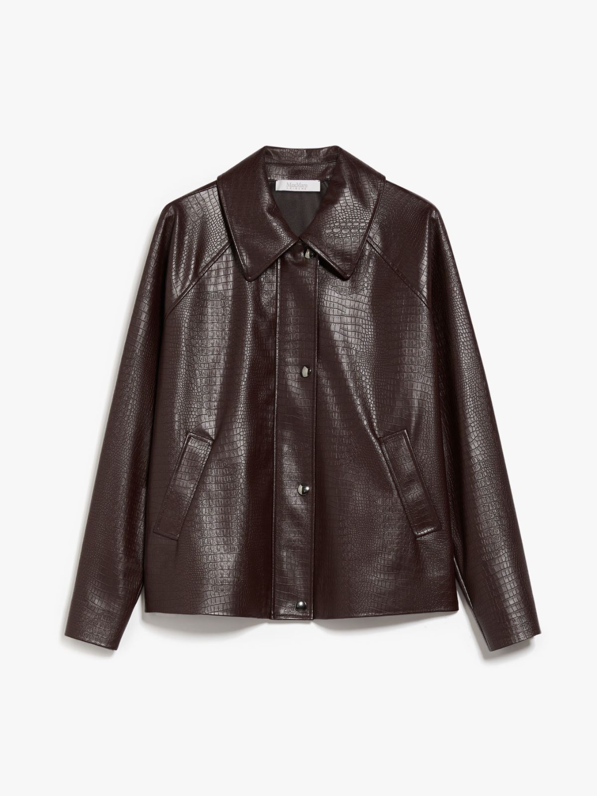 Crocodile-print jersey jacket