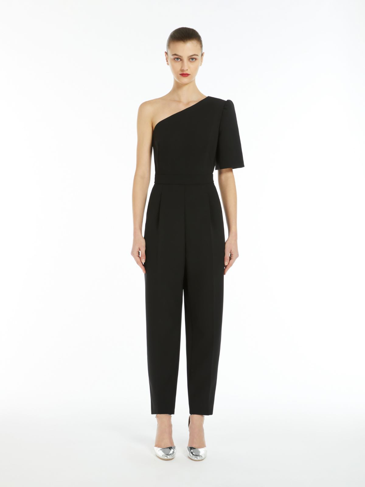 One-shoulder cady jumpsuit