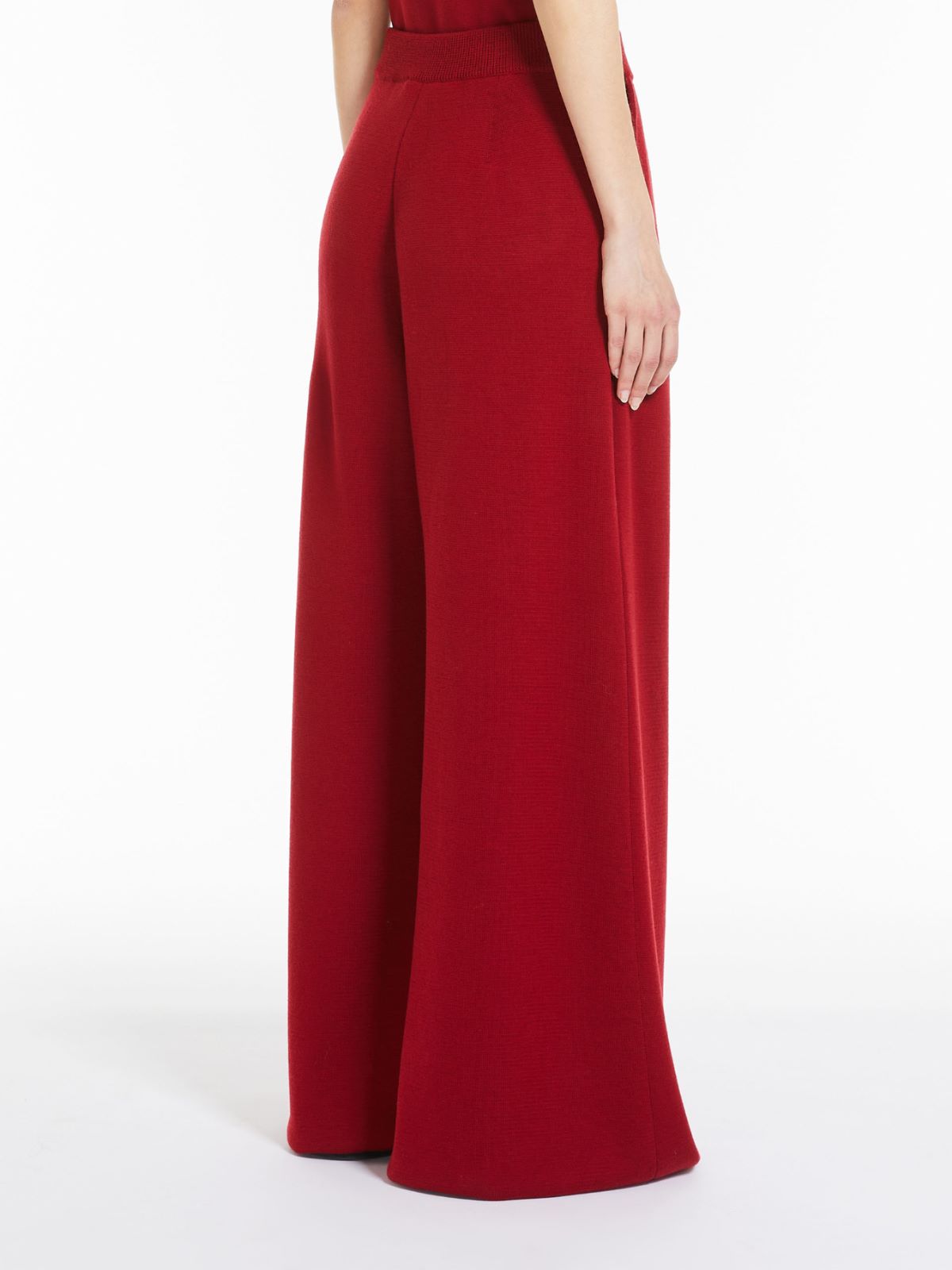 Wide-leg wool trousers