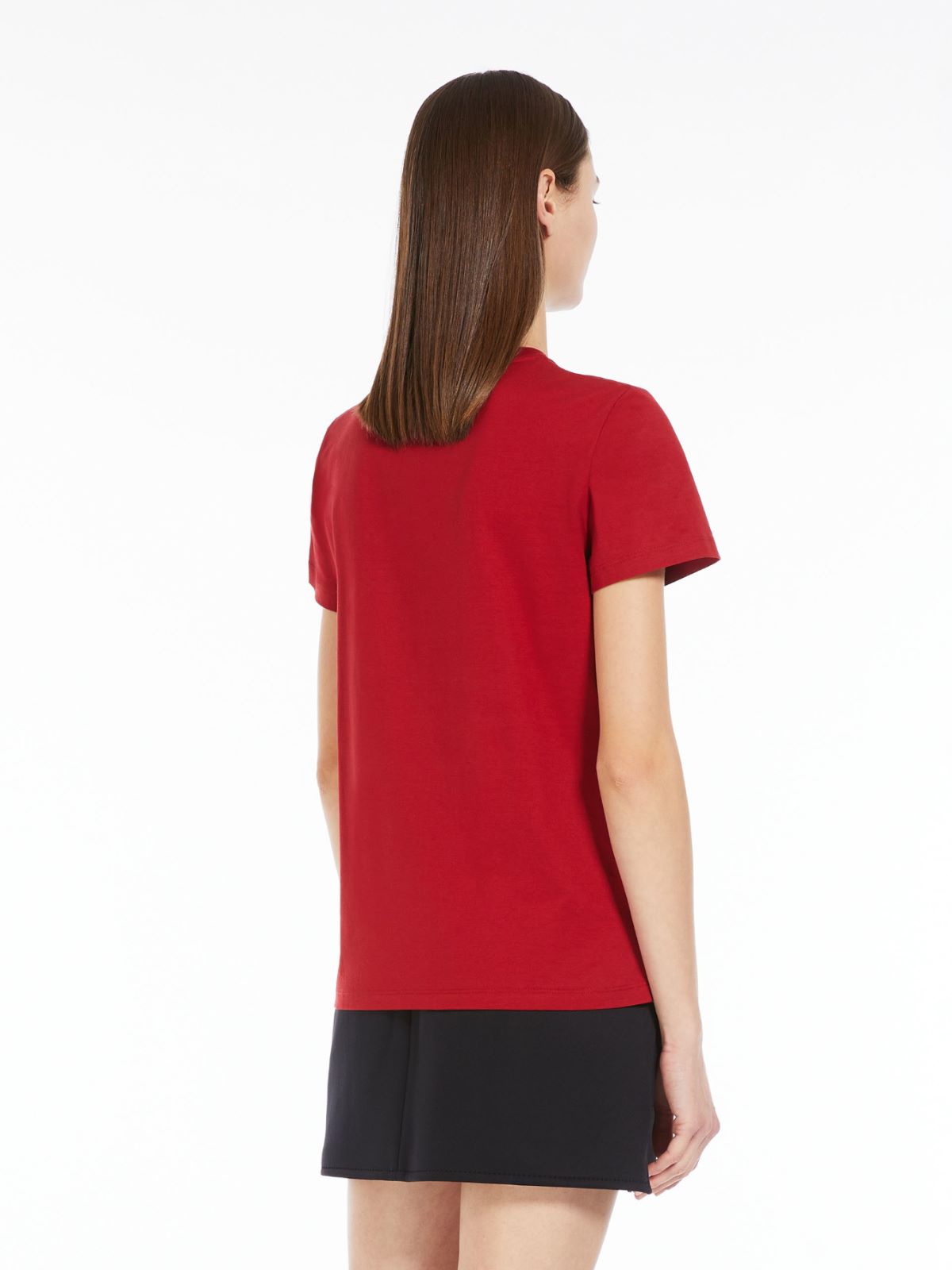 Cotton T-shirt with embroidered pocket