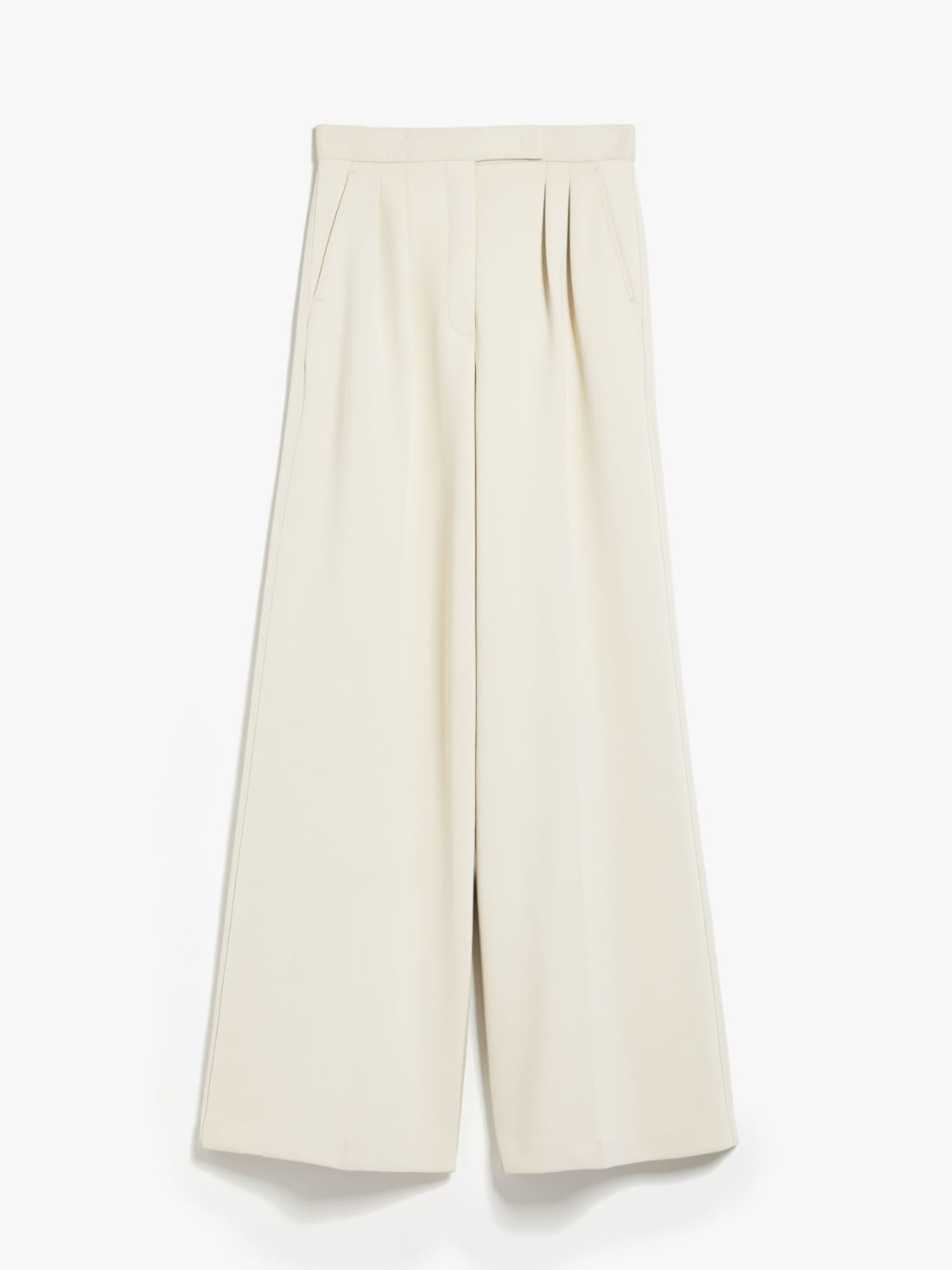 Flared trousers in scuba jersey