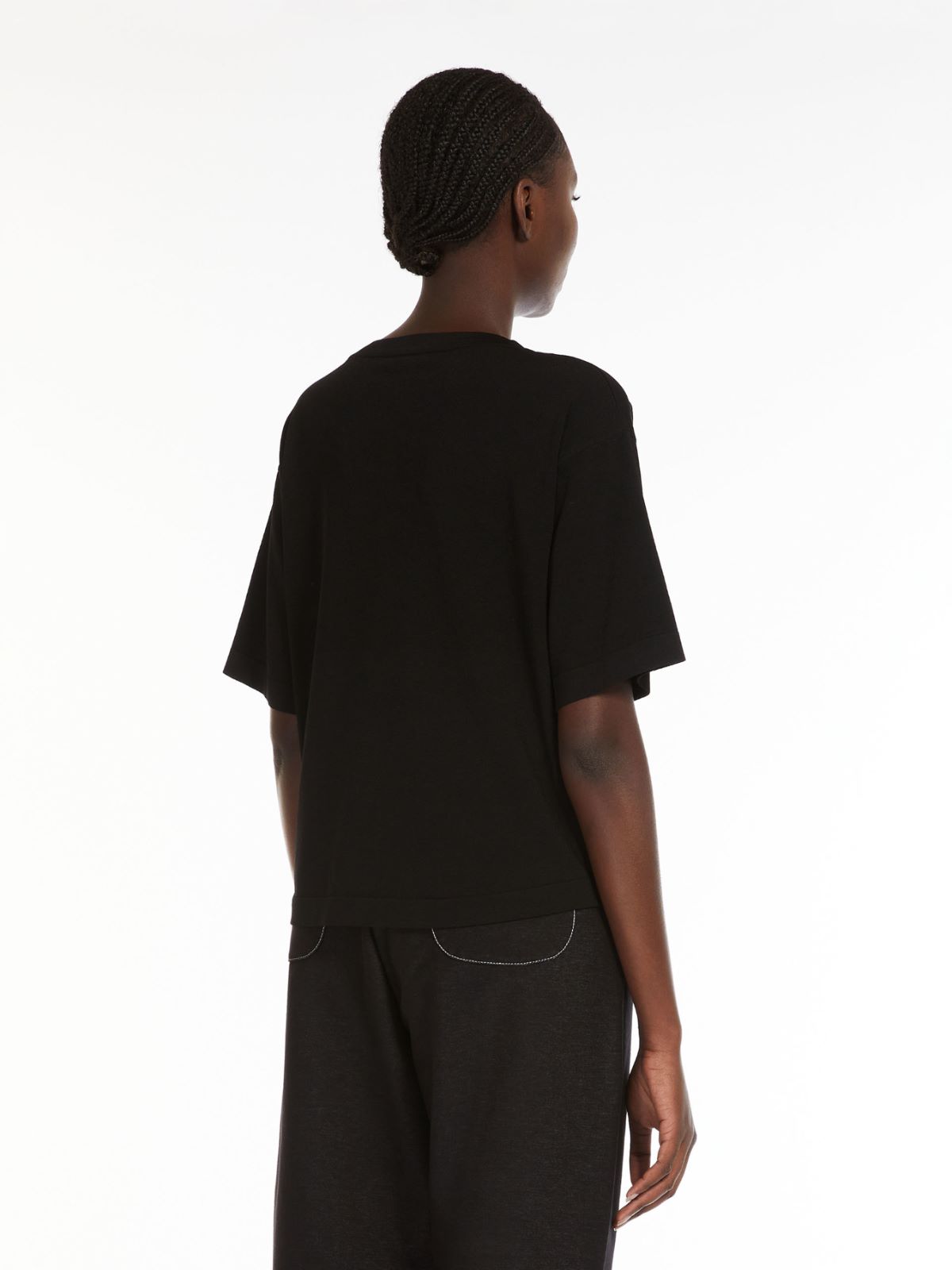 Viscose yarn boxy sweater