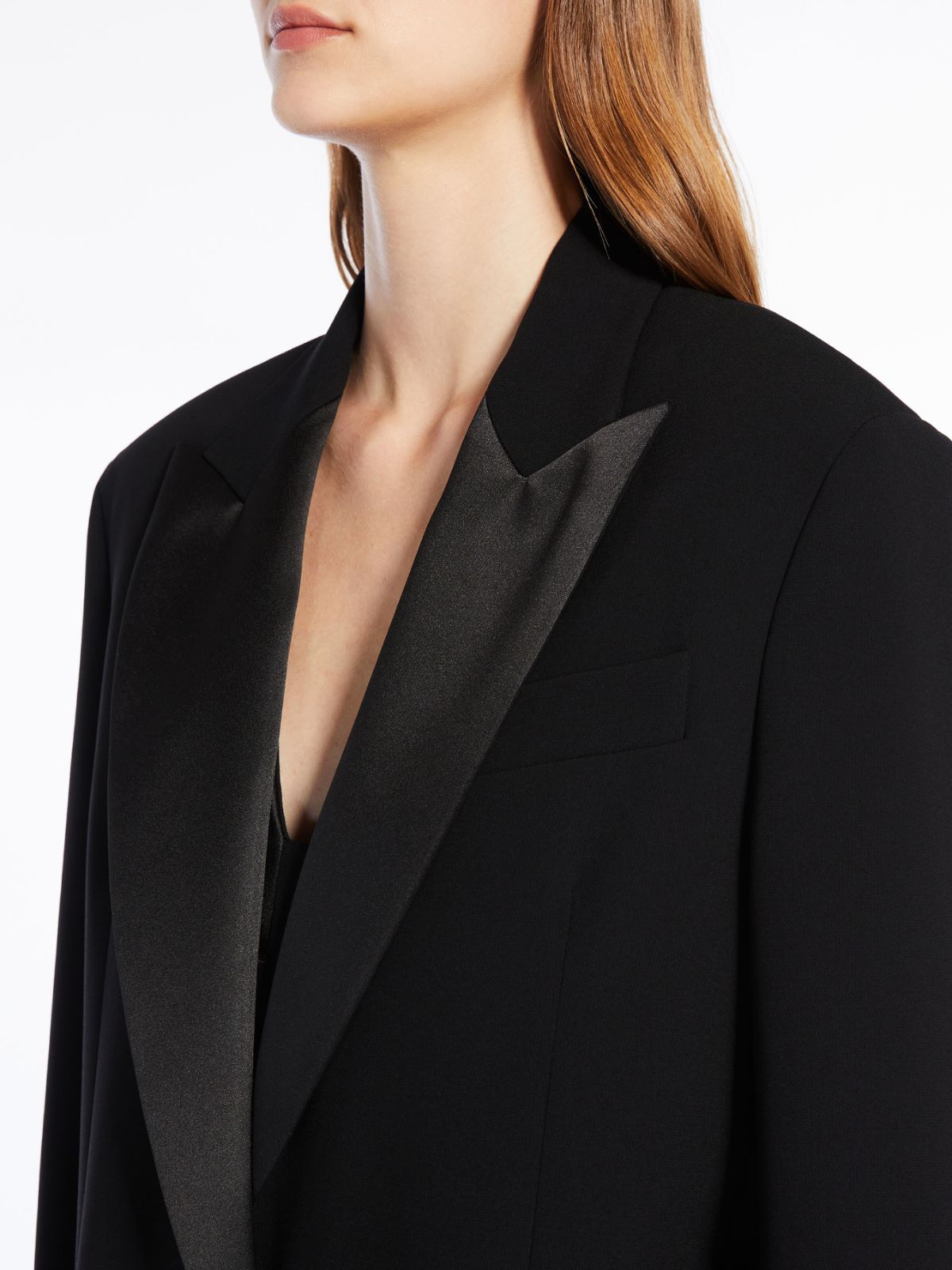 Oversized cady tuxedo jacket