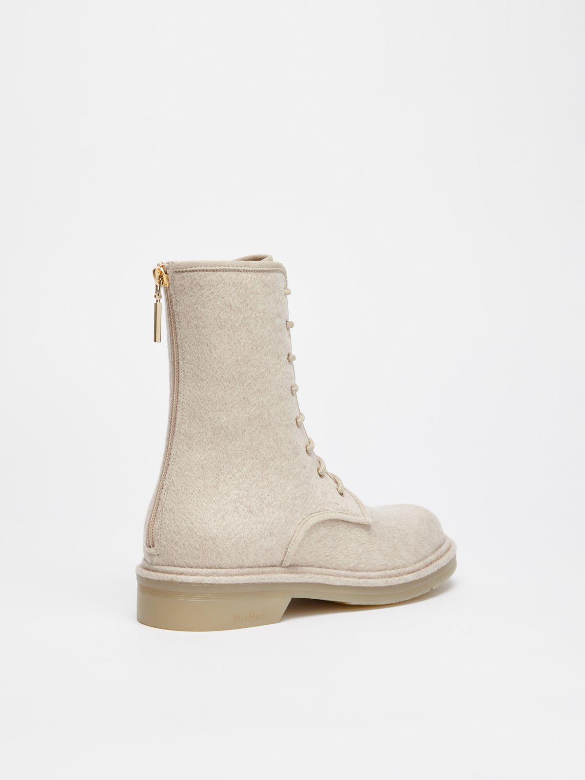 Cashmere combat boots