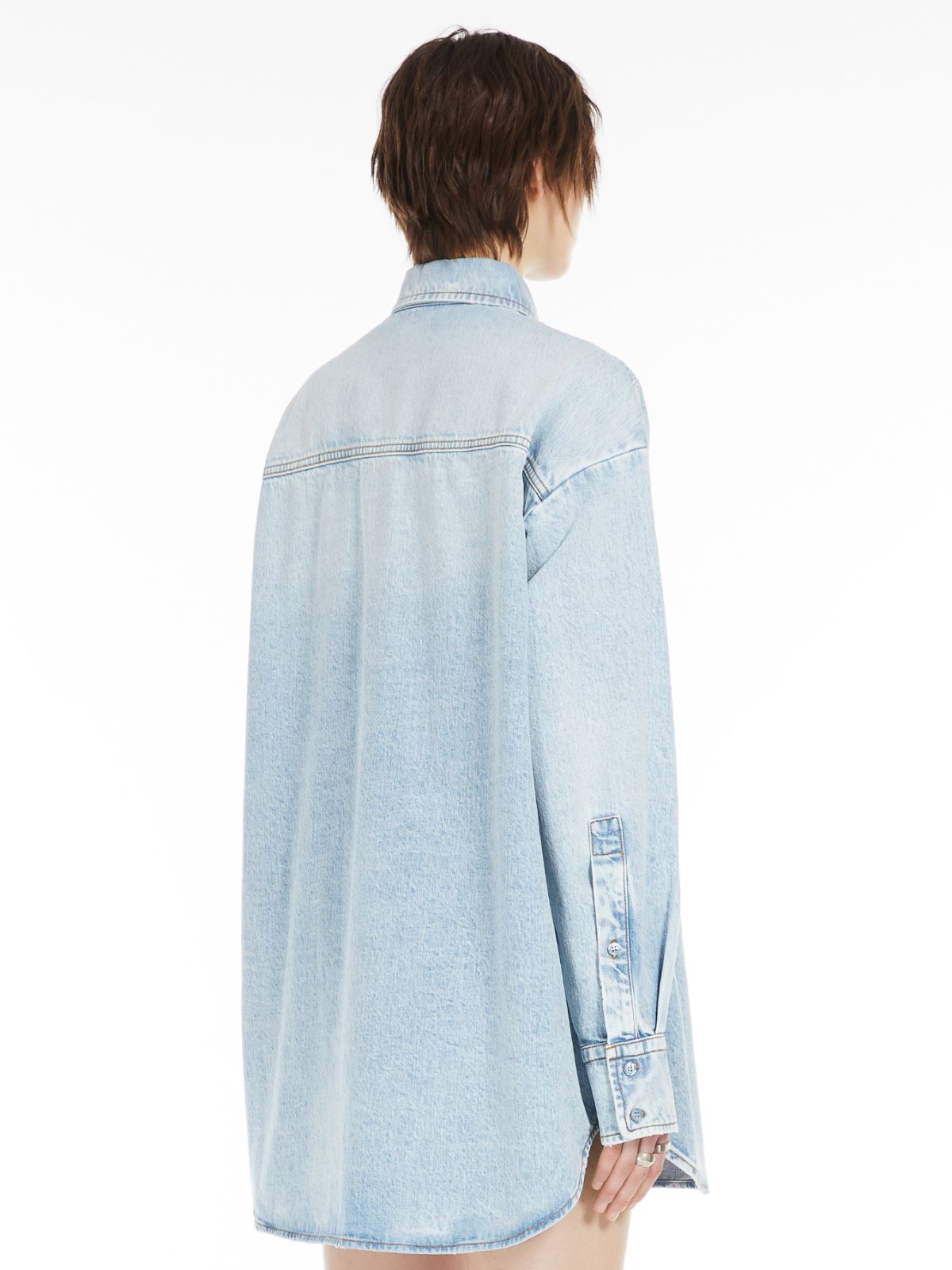 Oversized denim blouse