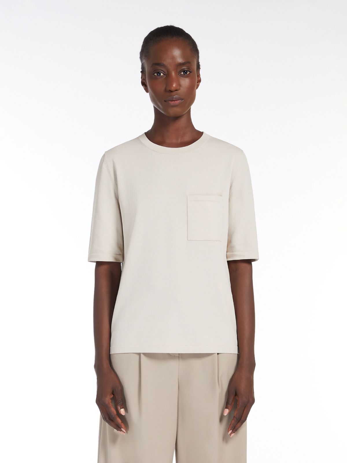 Crêpe viscose yarn T-shirt