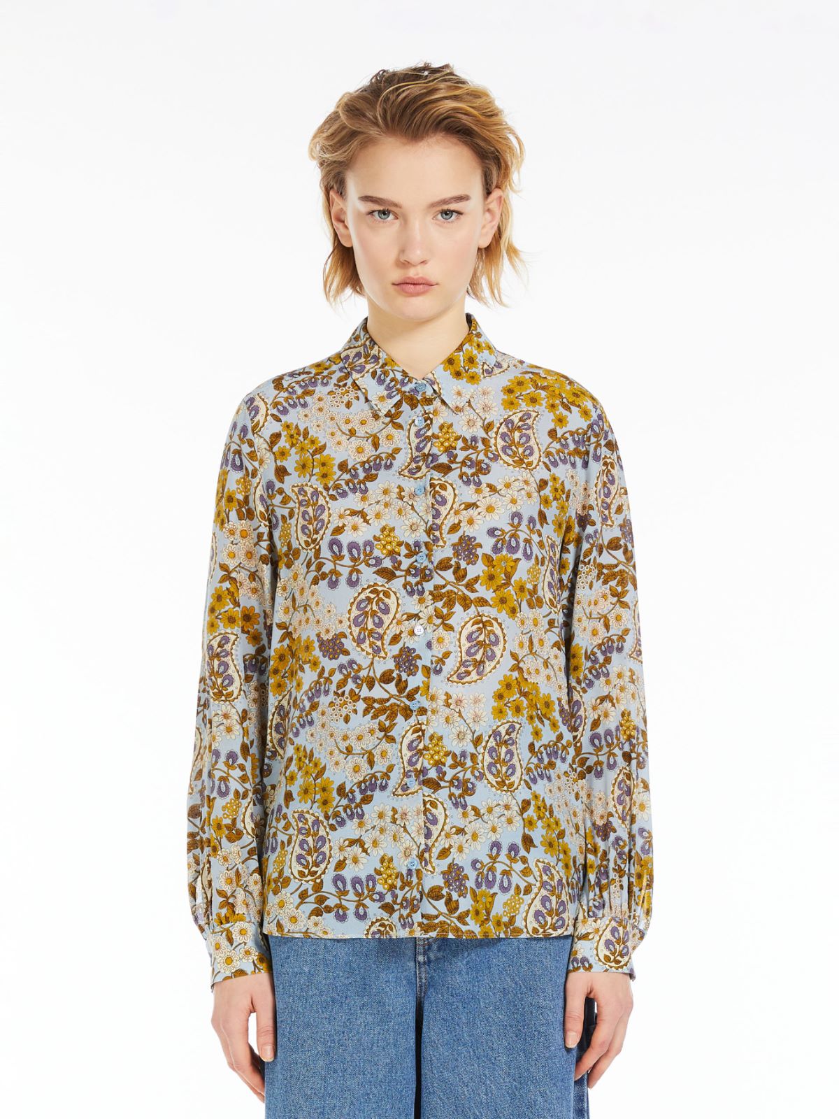 Classic crepe de chine shirt