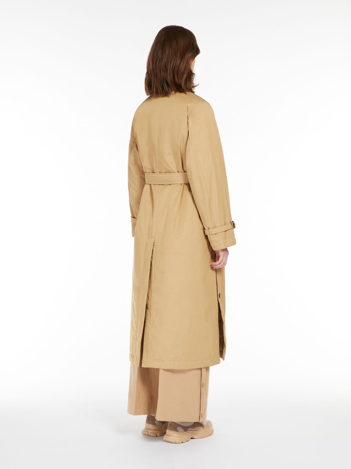 Reversible water-repellent cotton trench coat