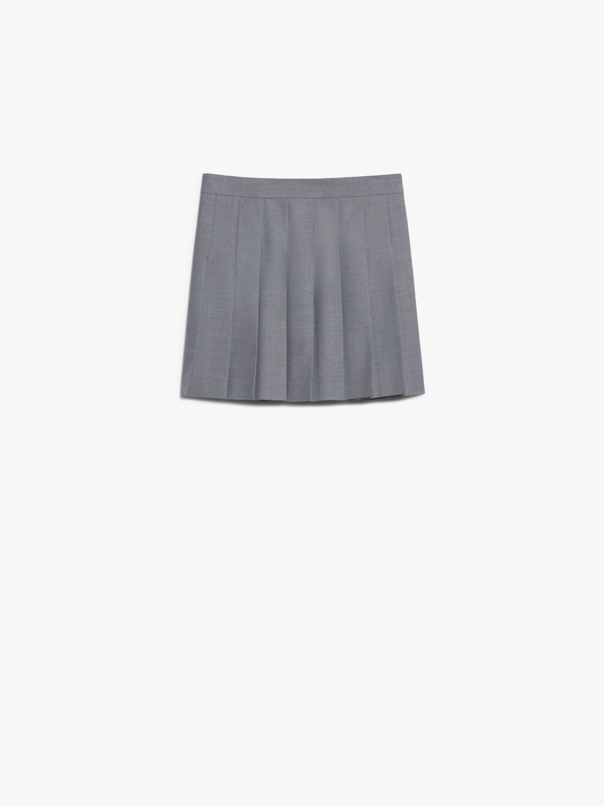 Pleated gabardine skirt