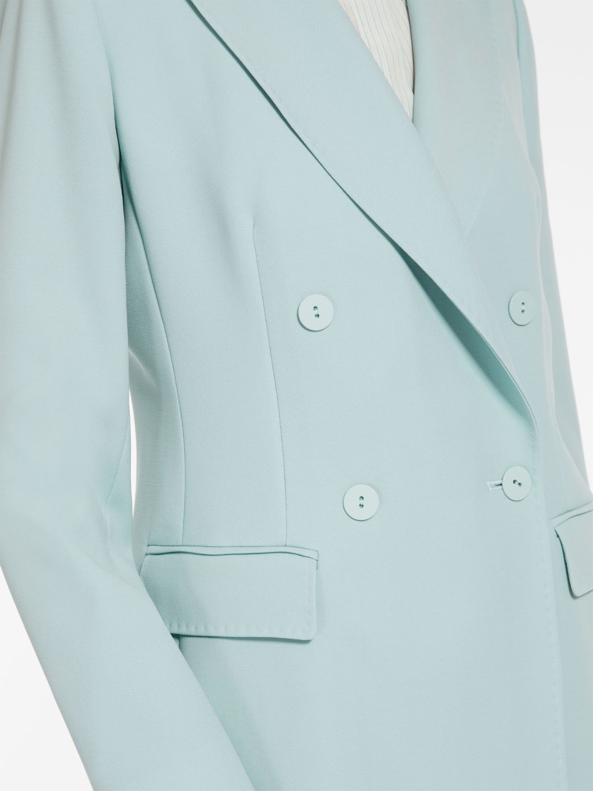 Double-breasted wool crepe blazer