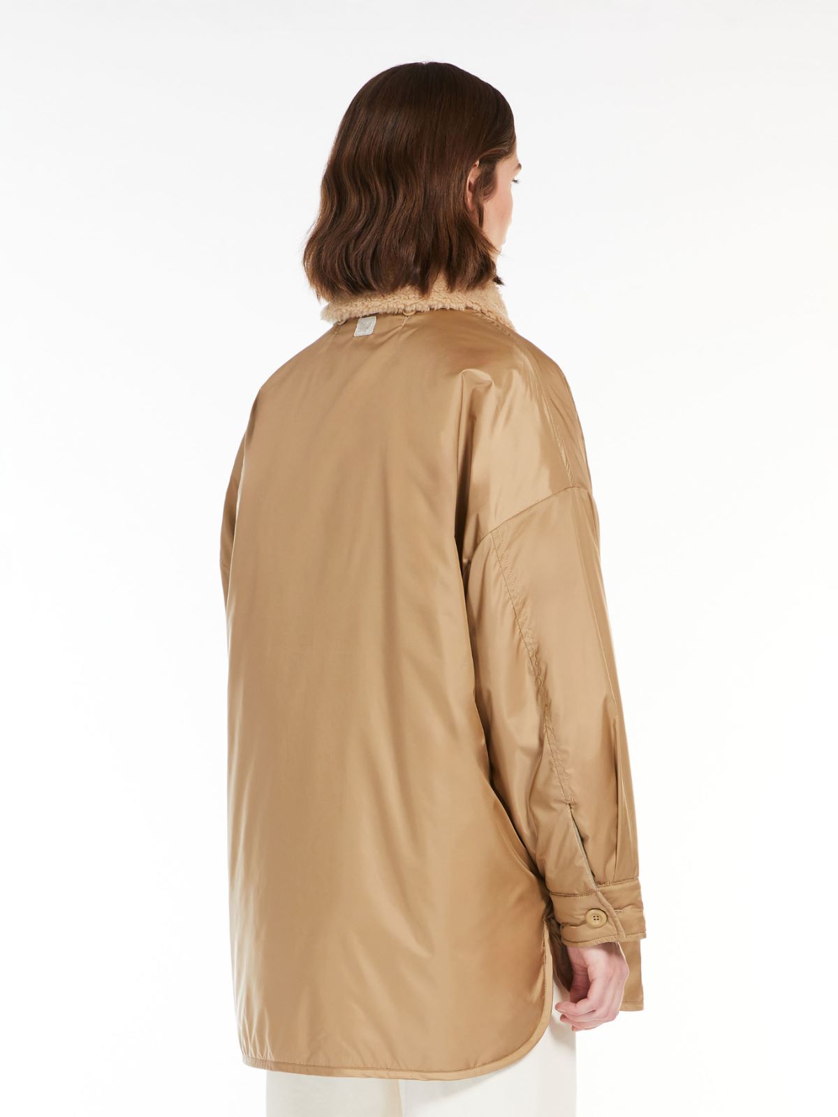 Reversible water-repellent canvas down jacket