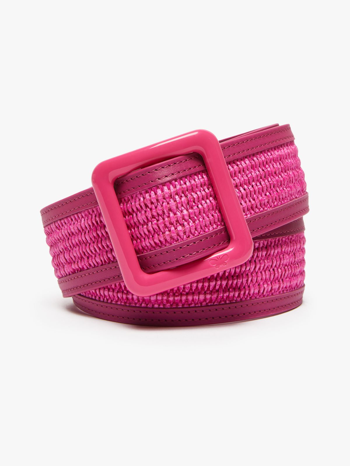 Nylon and cotton raffia belt