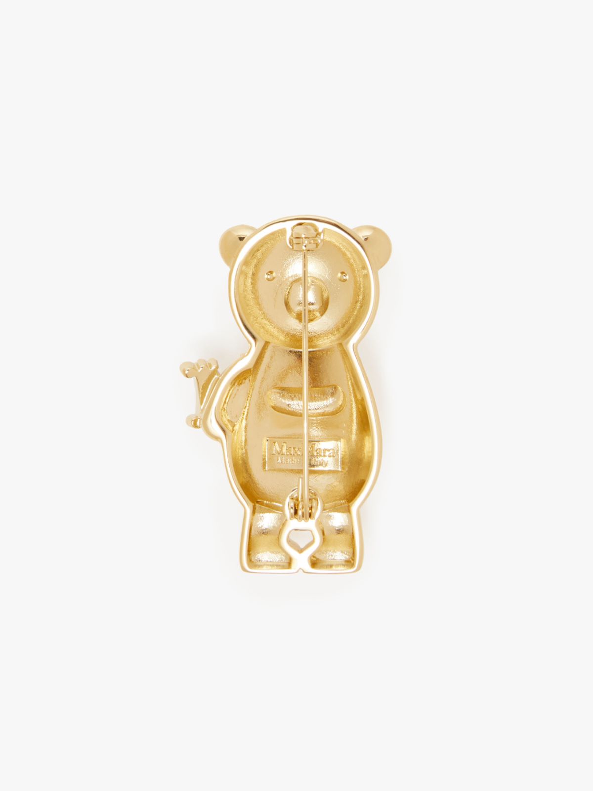 Metal teddy bear brooch