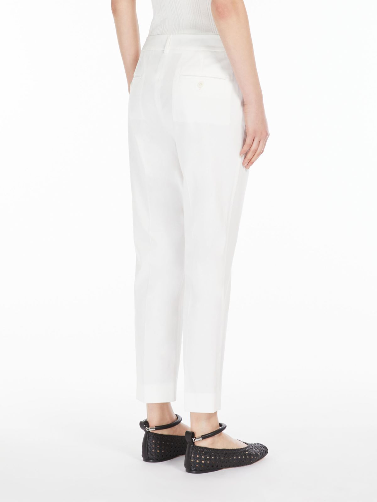 Cotton gabardine trousers