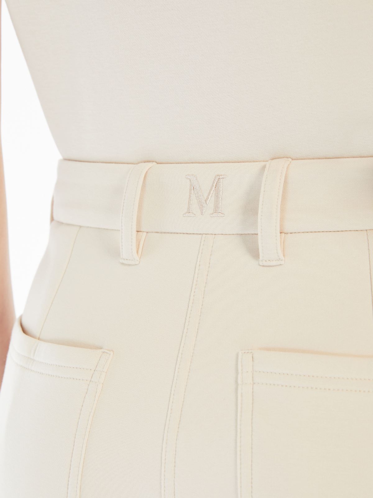 Straight-fit scuba jersey trousers