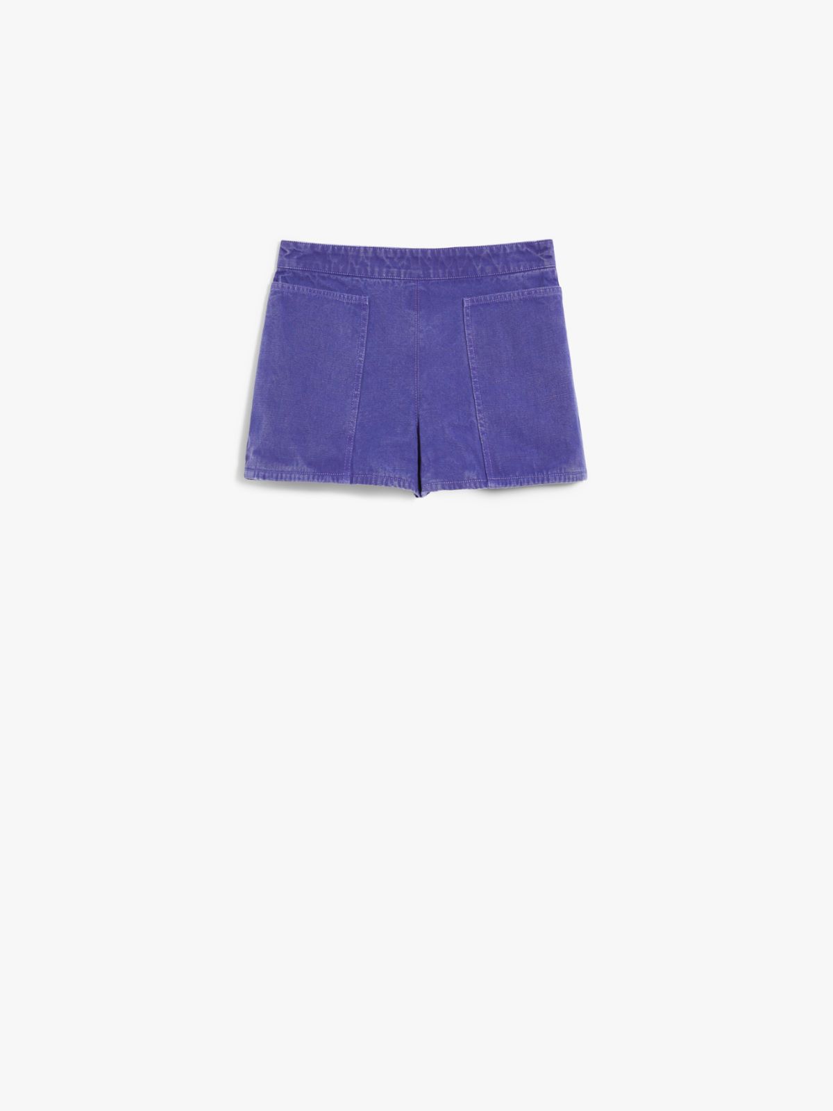 Cotton canvas mini shorts
