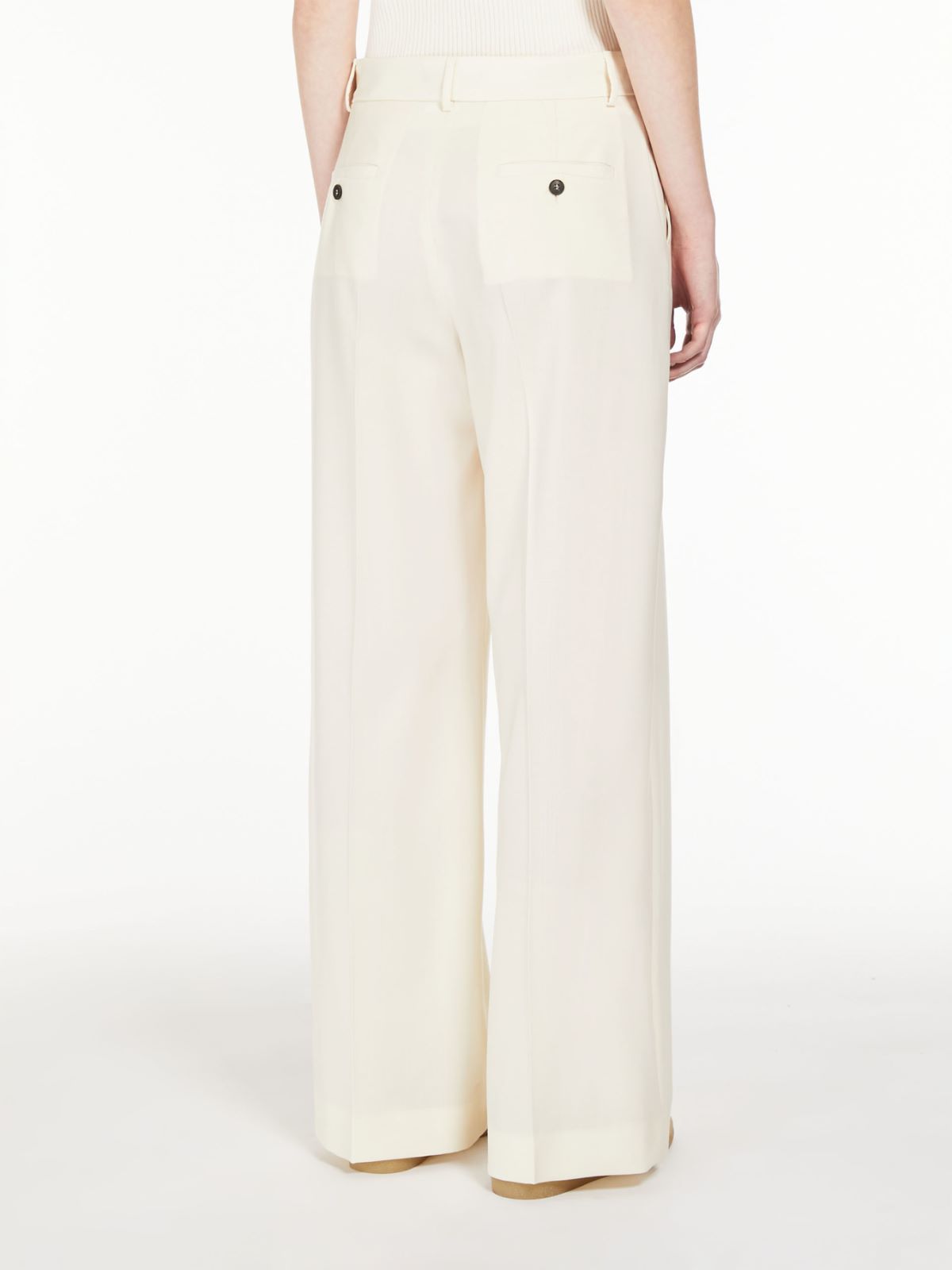 Long wool trousers