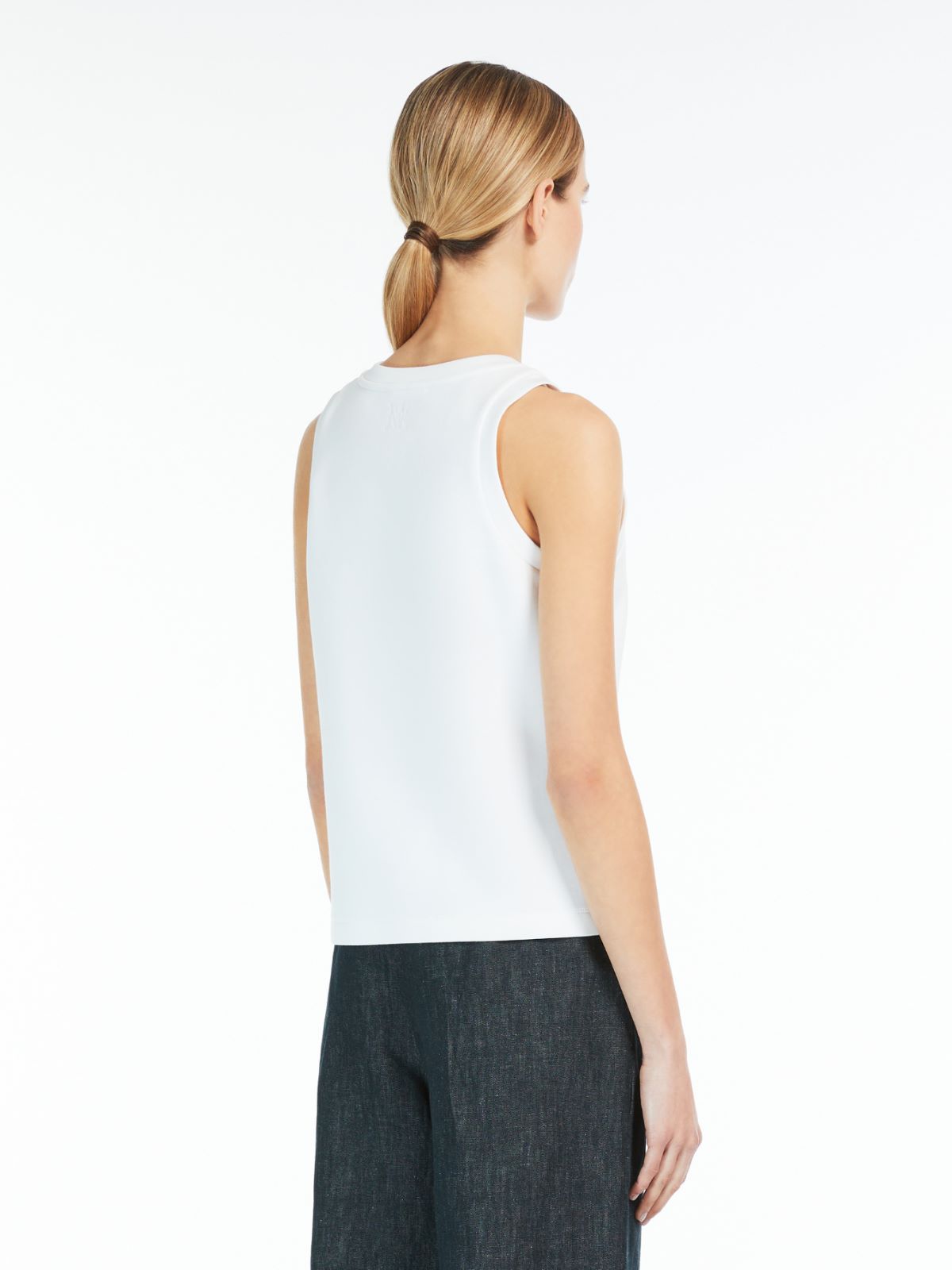 Cotton-blend jersey top
