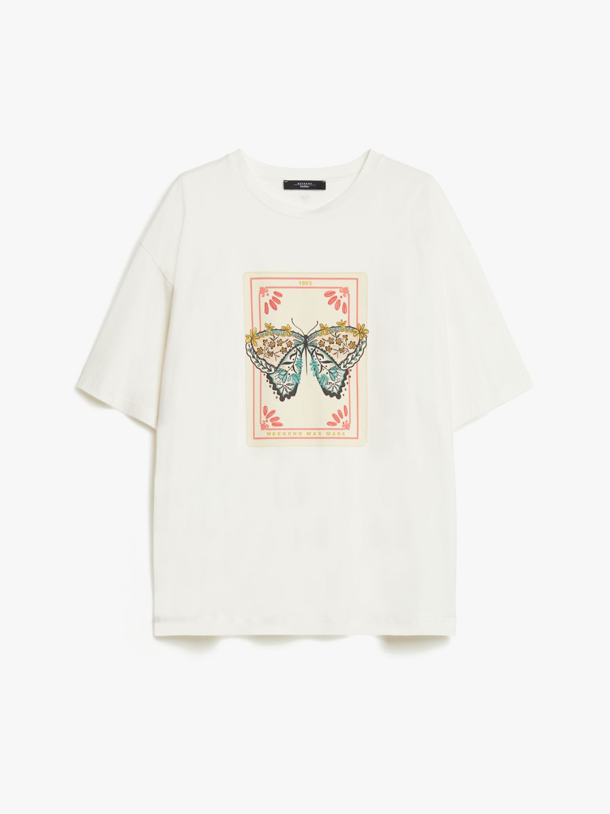 Oversized cotton print T-shirt