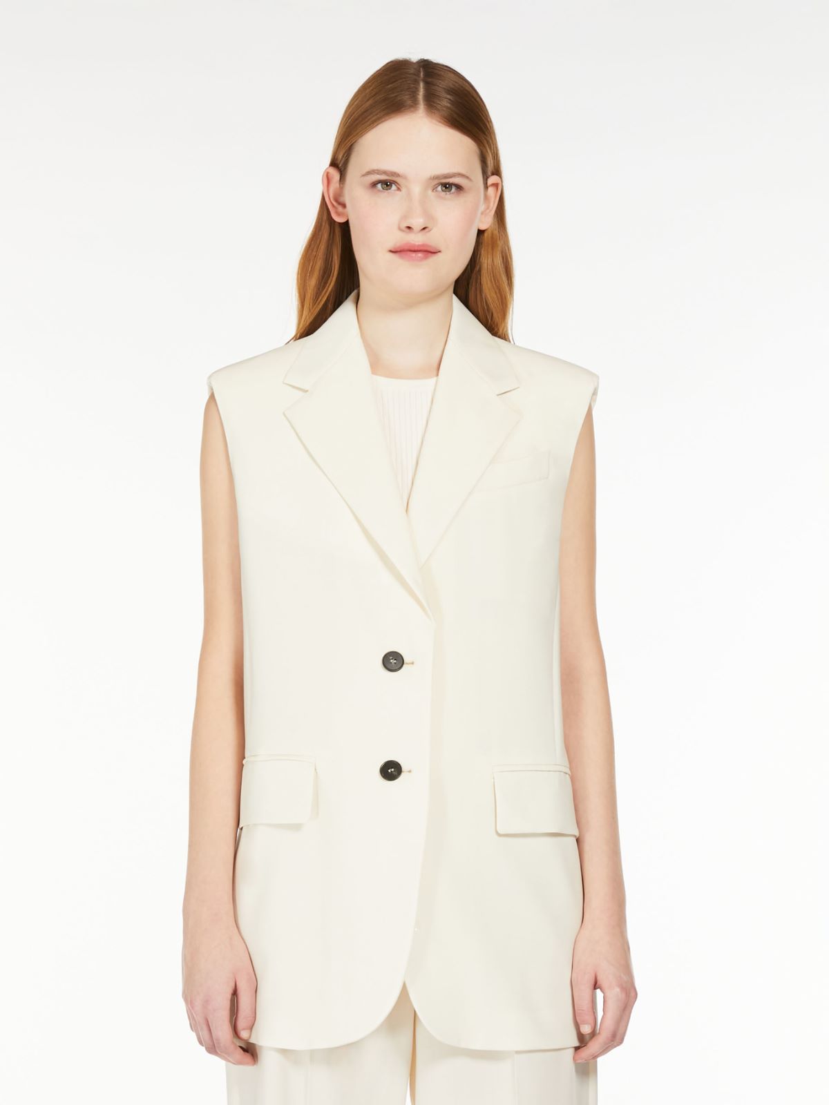 Stretch woollen cloth gilet