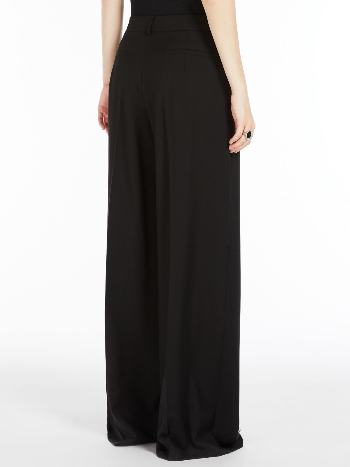 Oversized stretch wool trousers