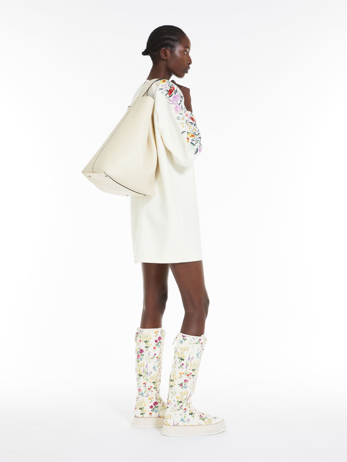 Wool crêpe mini dress