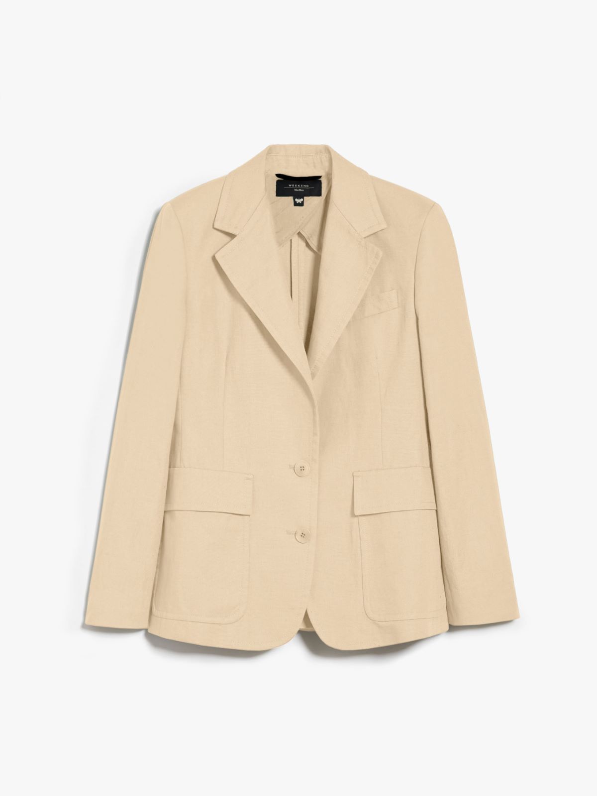 Cotton and linen canvas blazer