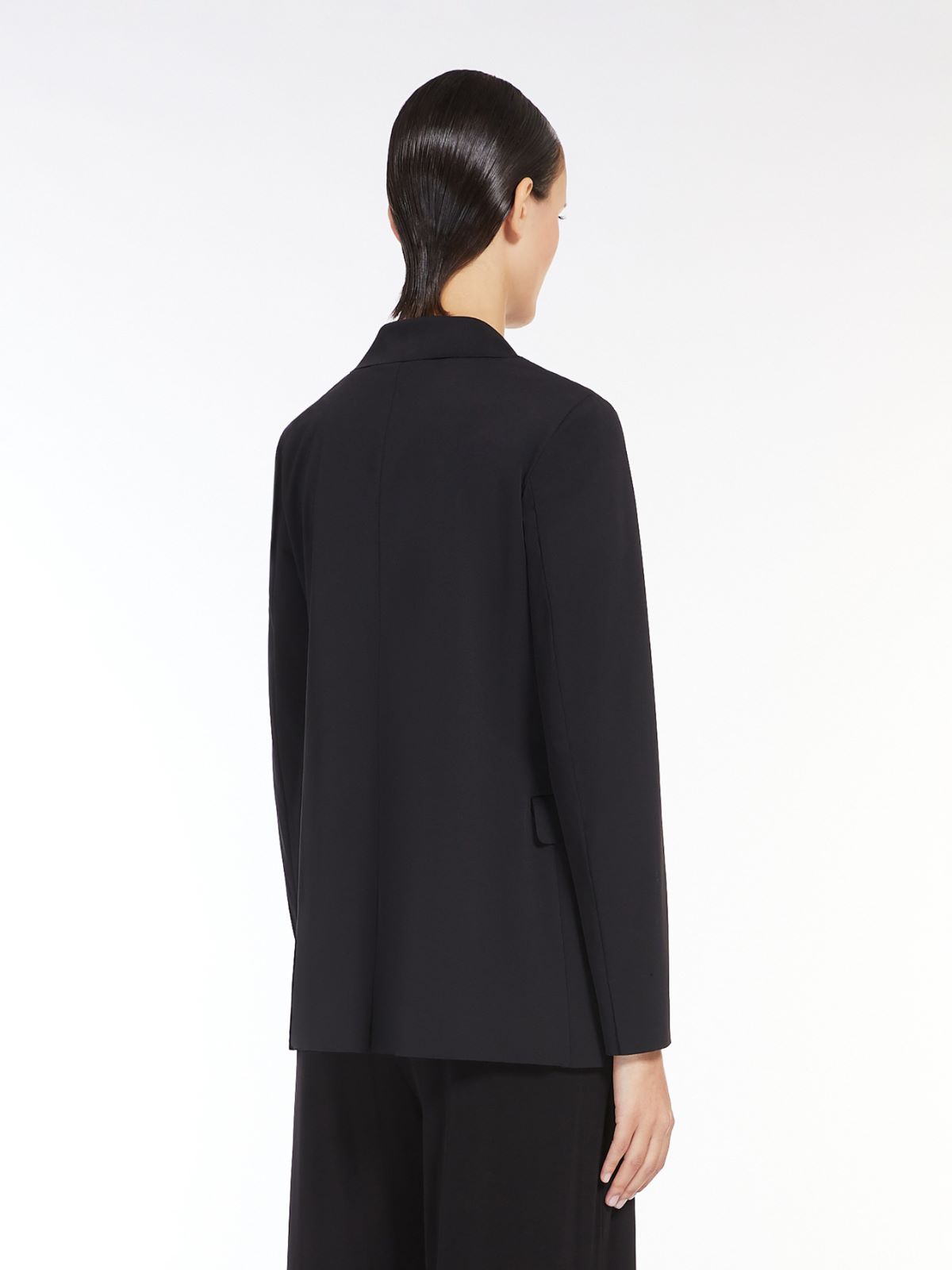 Single-breasted technical jersey blazer