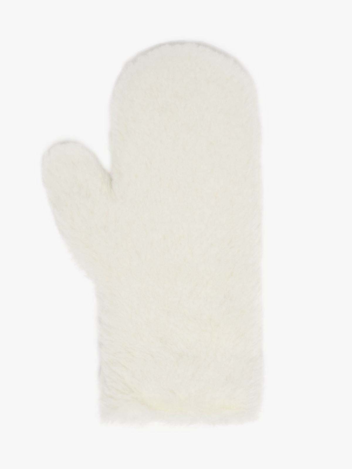 Alpaca and wool Teddy fabric mittens